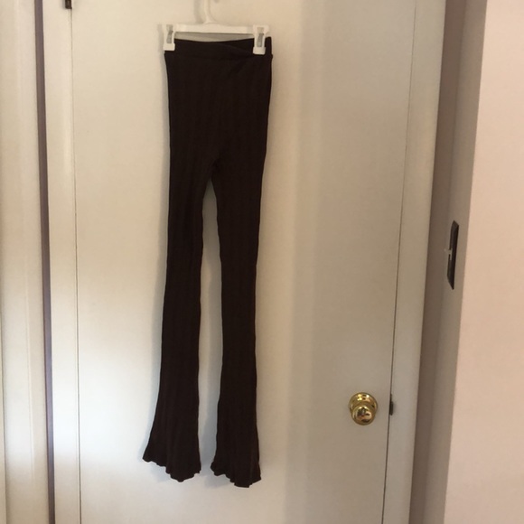 Zara Brown Flared Leggings - Picture 2 of 3